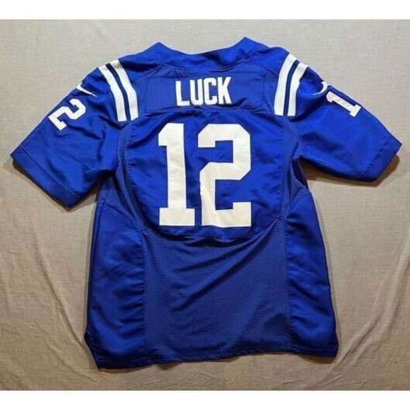 Indianapolis Colts Luck‎ Adult 44 Blue Short Sleeve Pullover  Logo Tee Mens - Picture 7 of 10